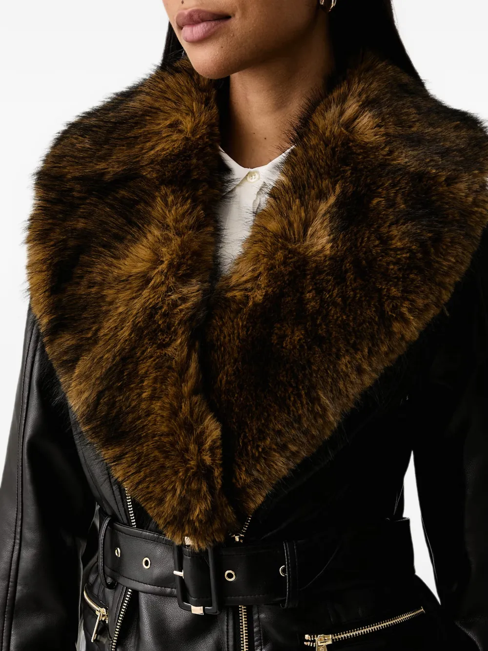 FRACOMINA belted coat Zwart