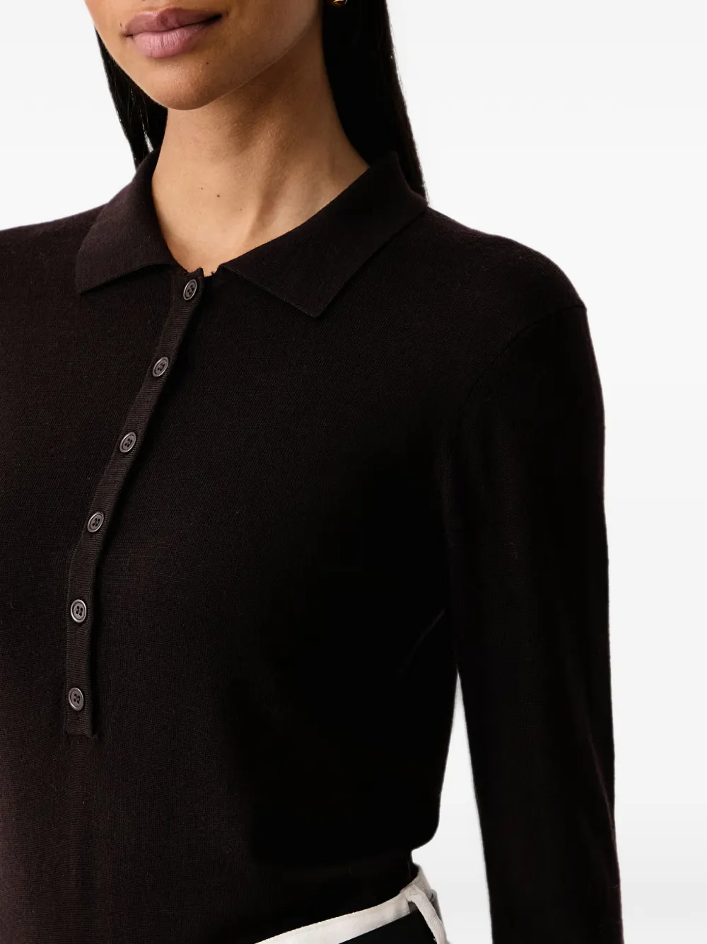 FRACOMINA button-up long-sleeve bodysuit Bruin