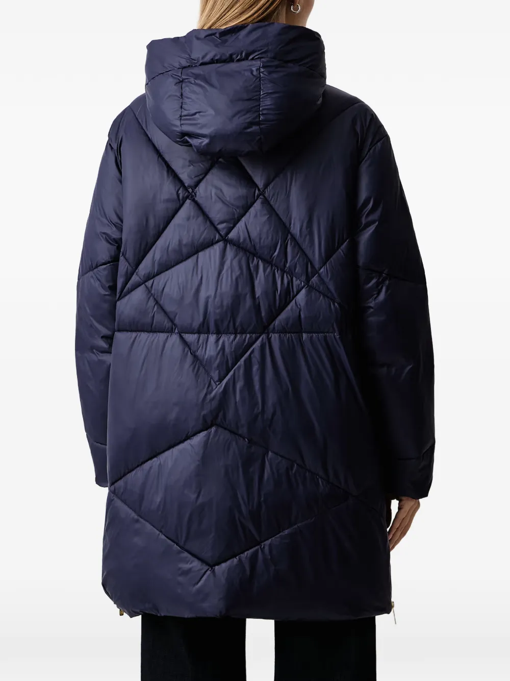 FRACOMINA quilted hooded jacket Blauw