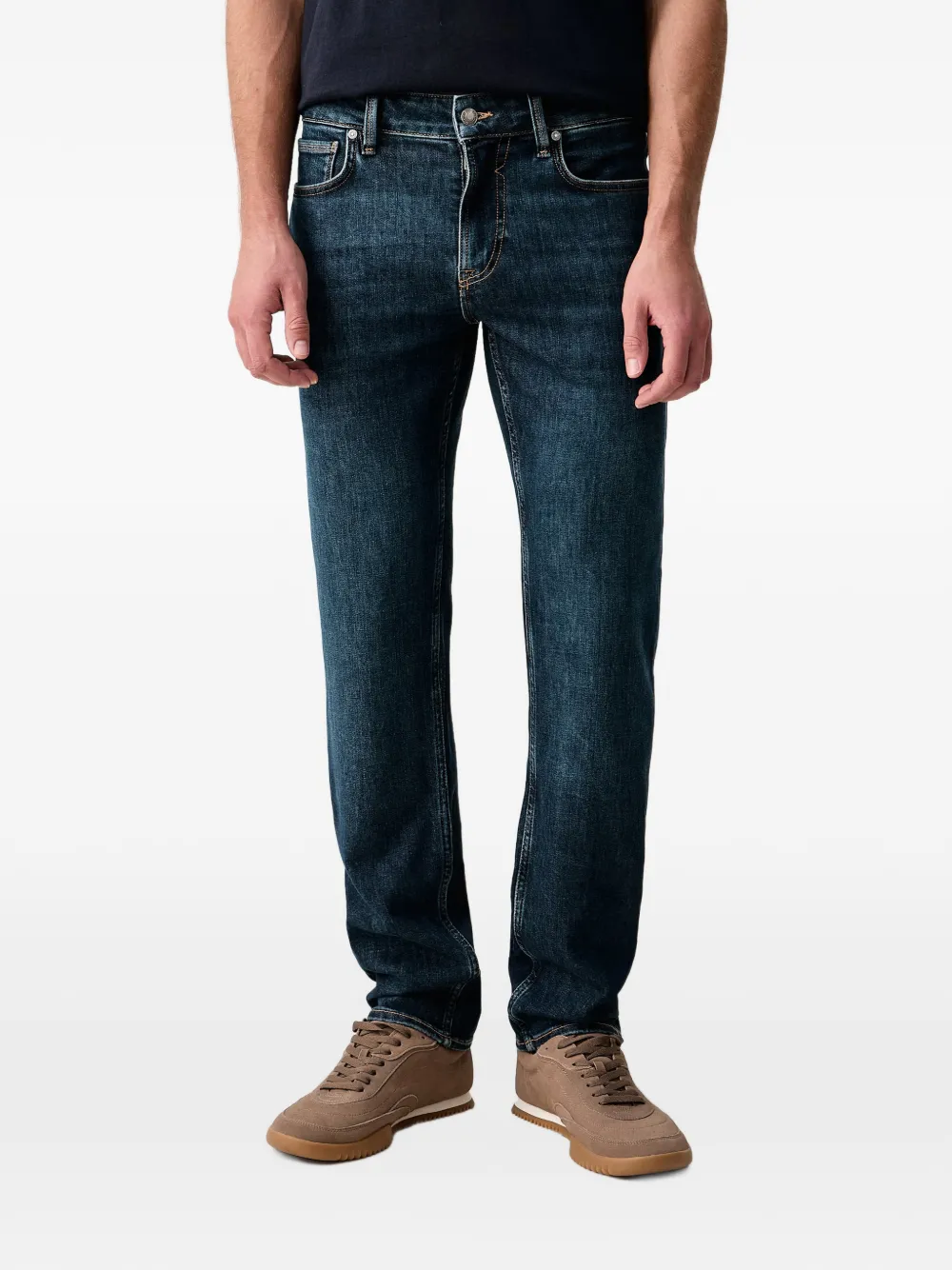 GUESS USA Angels logo-patch jeans - Blu