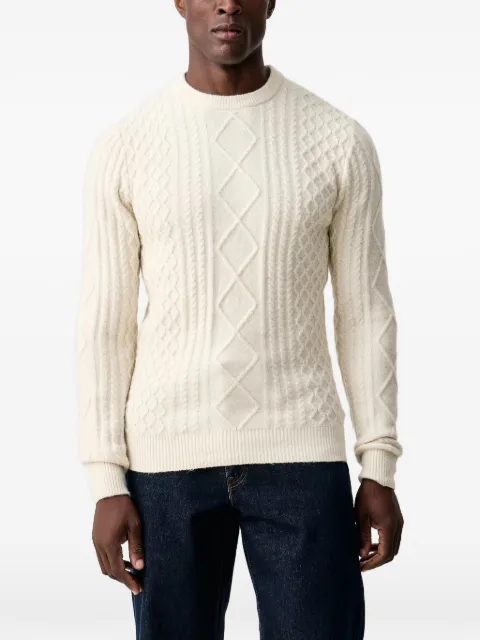 GUESS USA cable-knit diamond-pattern sweater