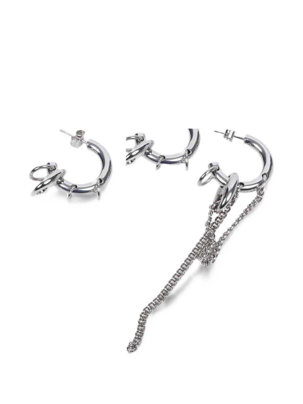 Justine Clenquet Nino chain-link earrings - Argento