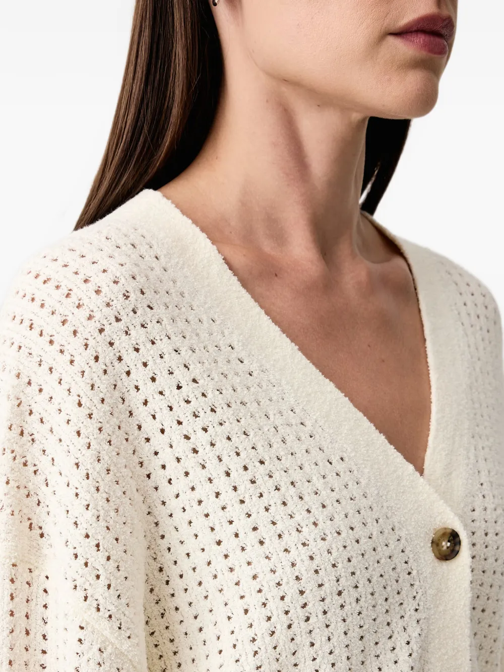 Marc O'Polo pointelle-knit cardigan Beige
