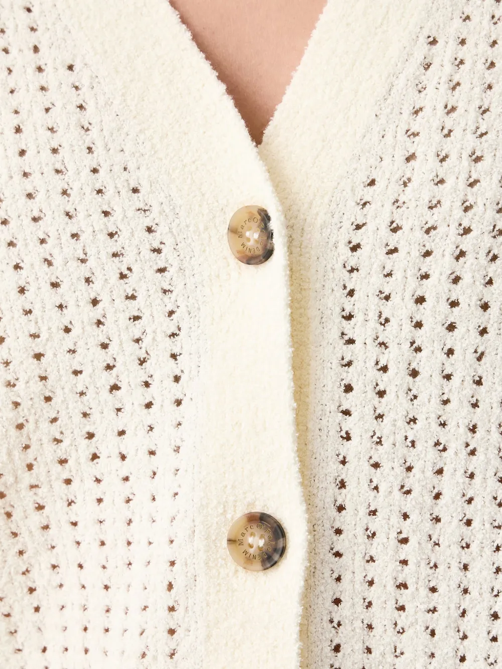 Marc O'Polo pointelle-knit cardigan Beige