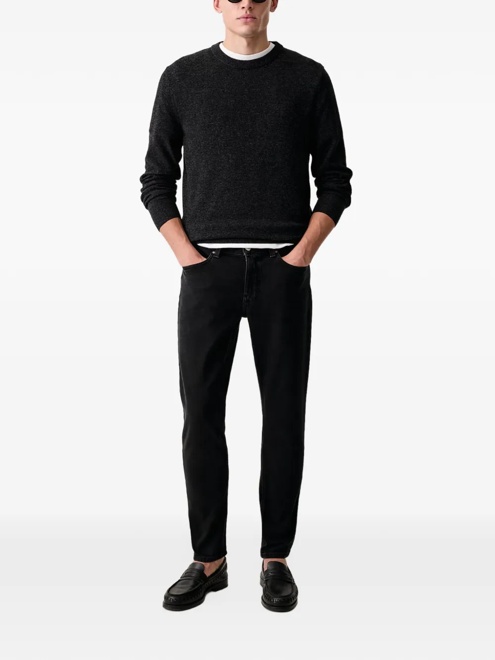 Marc O'Polo Aric slim-fit jeans met vervaagd effect Zwart