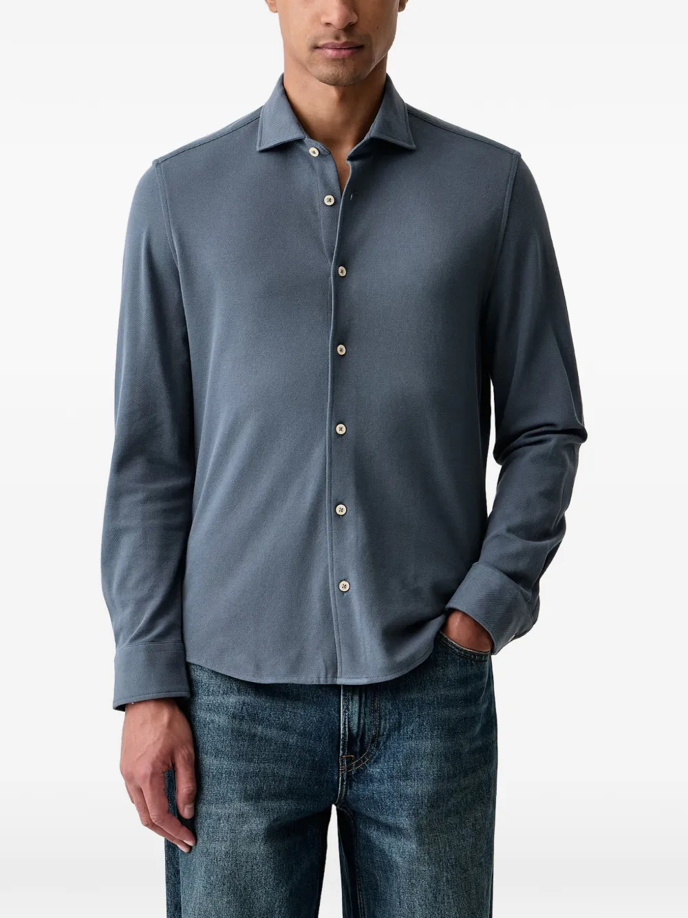 Marc O'Polo long-sleeve cotton shirt - Blu