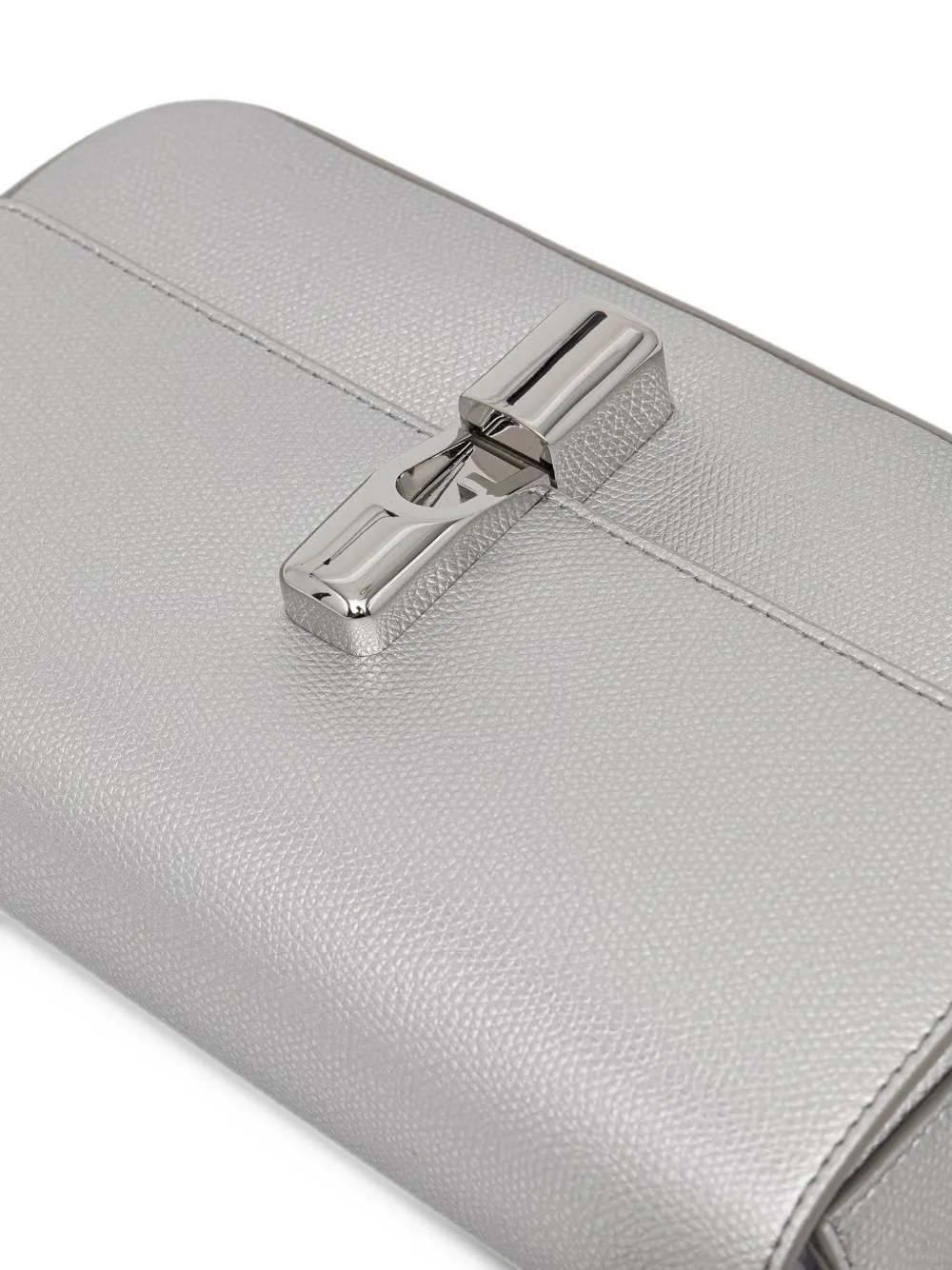 Furla small Iride metallic leather cross body bag Zilver