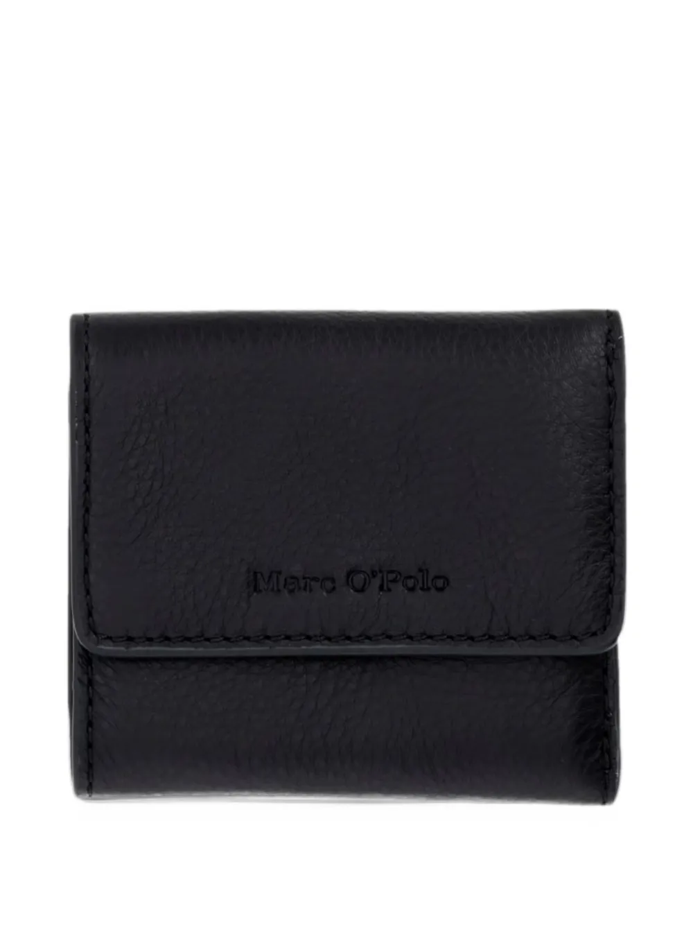 Marc O'Polo Jean logo-debossed leather wallet - Nero