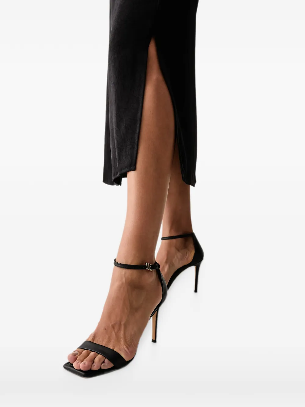 FRACOMINA crystal-embellished belted midi dress Zwart