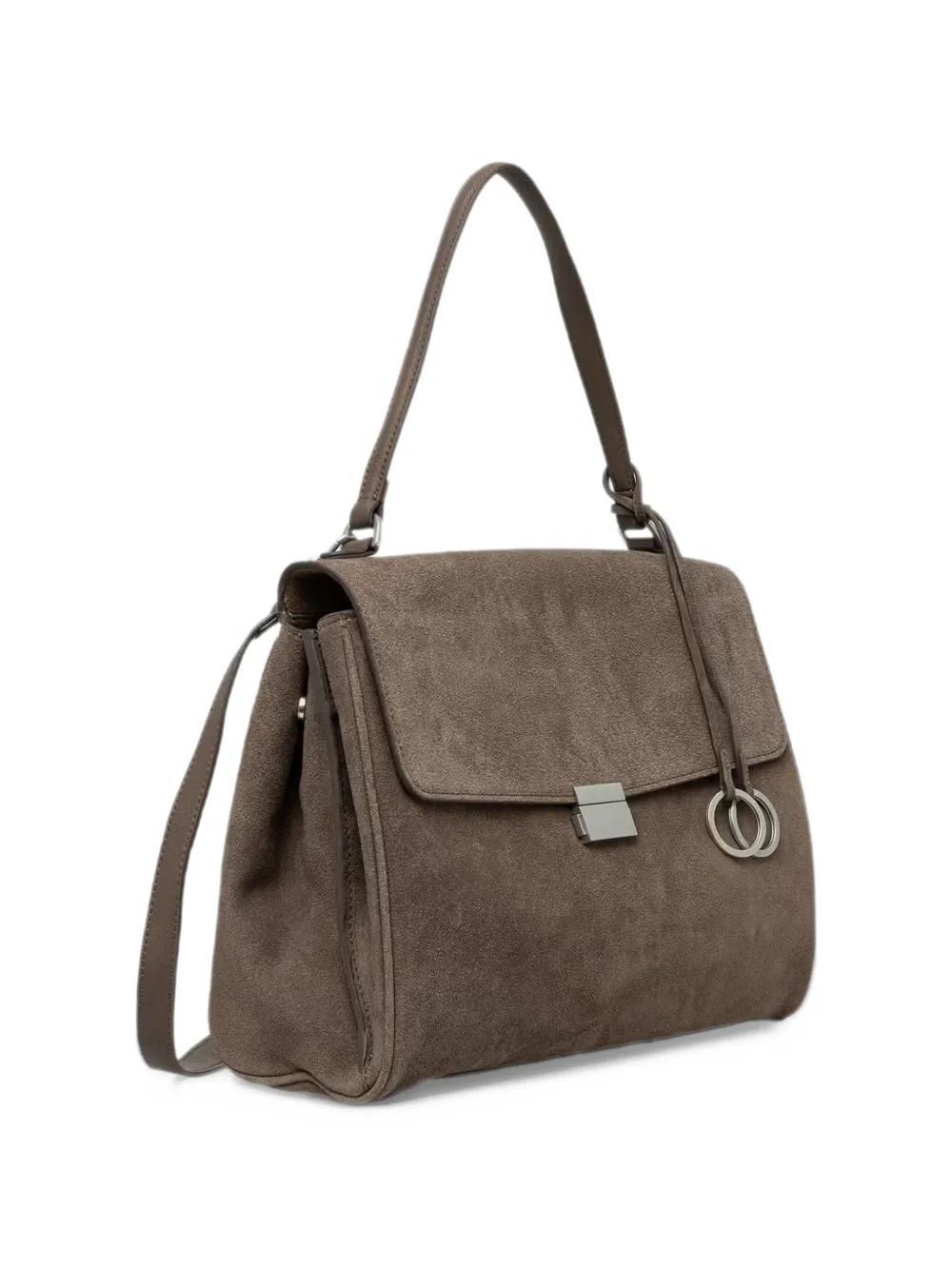 Marc O'Polo Goldy suede-finish tote bag Bruin