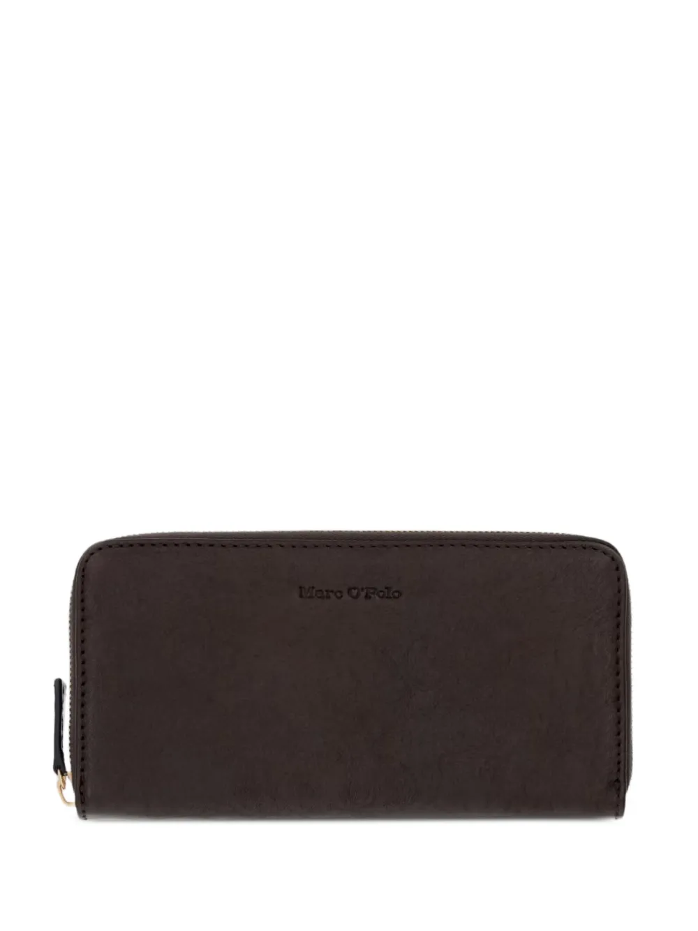 Marc O'Polo Finja logo-debossed zip-around wallet - Marrone
