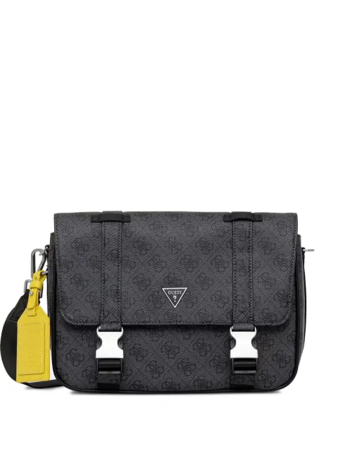 GUESS USA Milano monogram-print buckle-fastening messenger bag