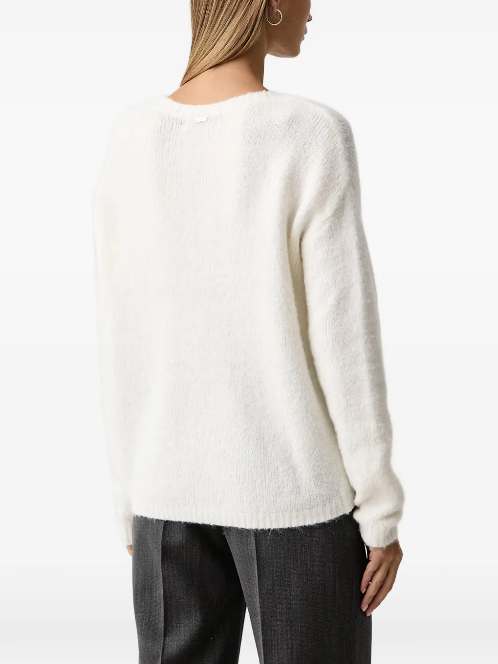 FRACOMINA crew-neck long-sleeve sweater Beige