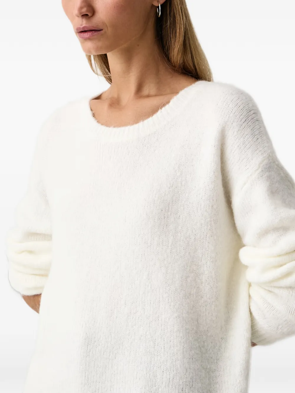FRACOMINA crew-neck long-sleeve sweater Beige