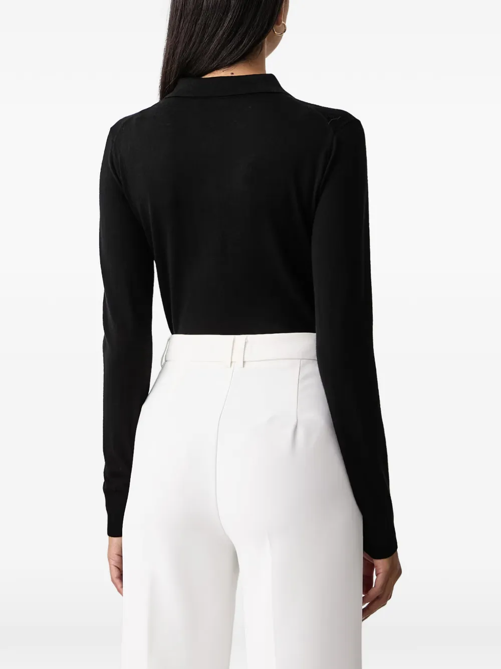 FRACOMINA long-sleeve polo bodysuit Zwart