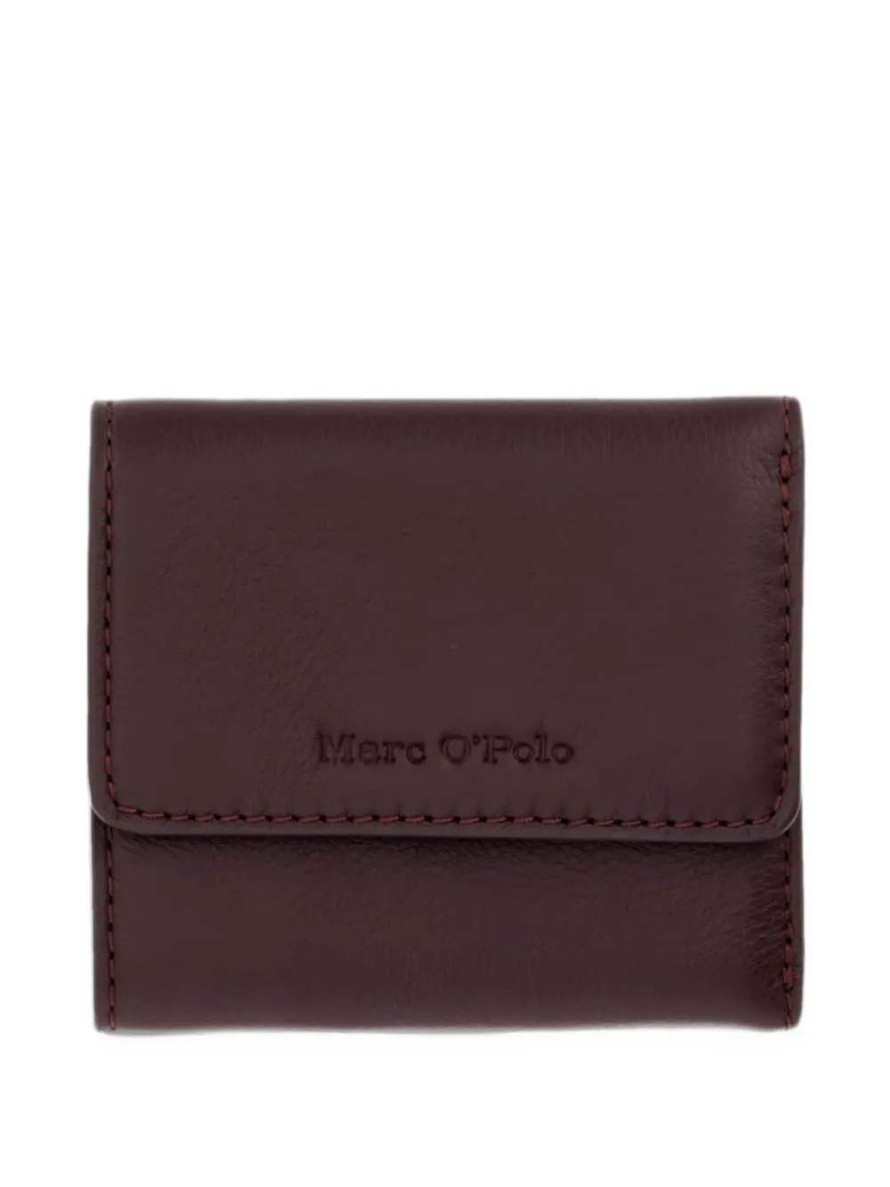 Marc O'Polo Jean logo-debossed leather wallet - Rosso