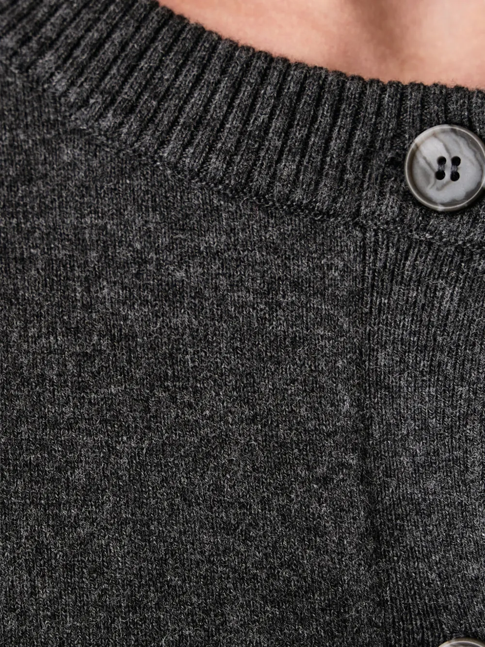 Marc O'Polo ribbed-trim button-up cardigan Grijs