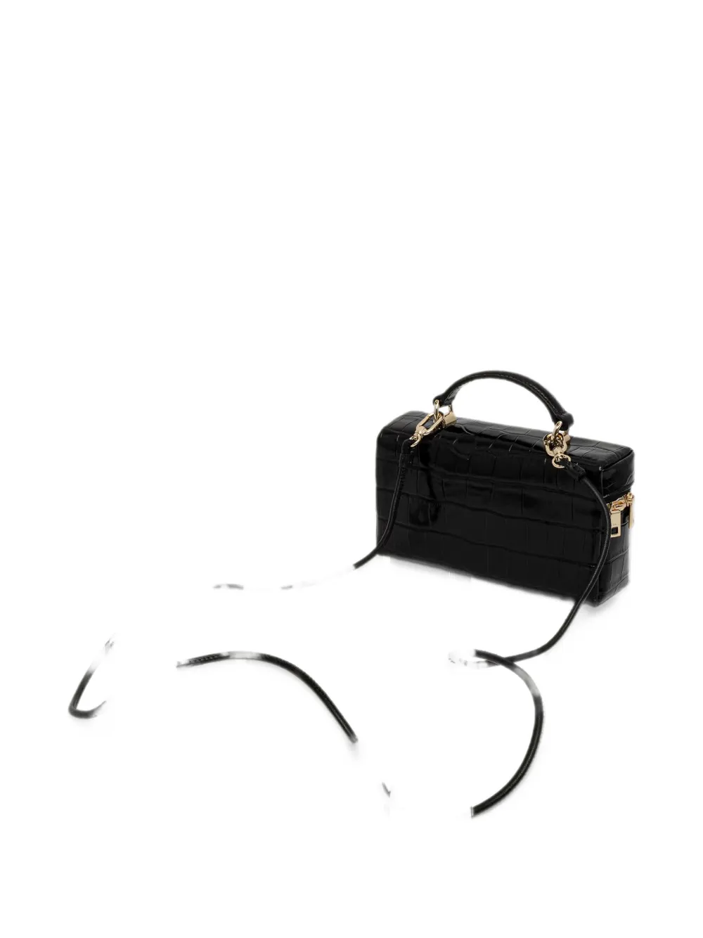 FURLA 카멜리아 마이크로 크록 효과 메이크업 백