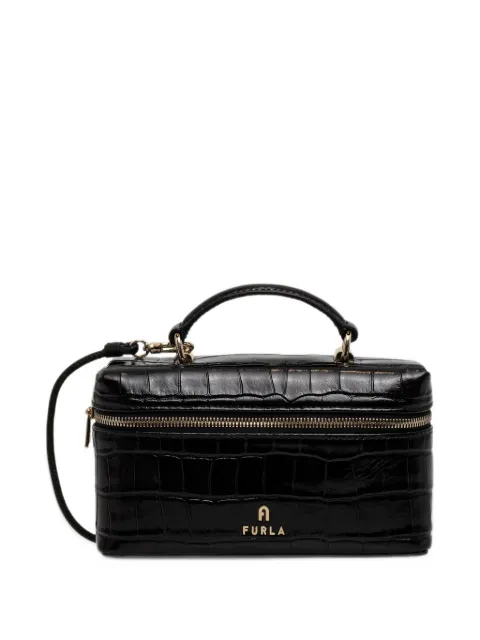 Furla Camelia Micro croc-effect make-up bag