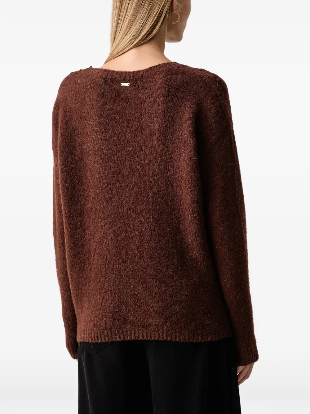 FRACOMINA logo-plaque sweater Bruin