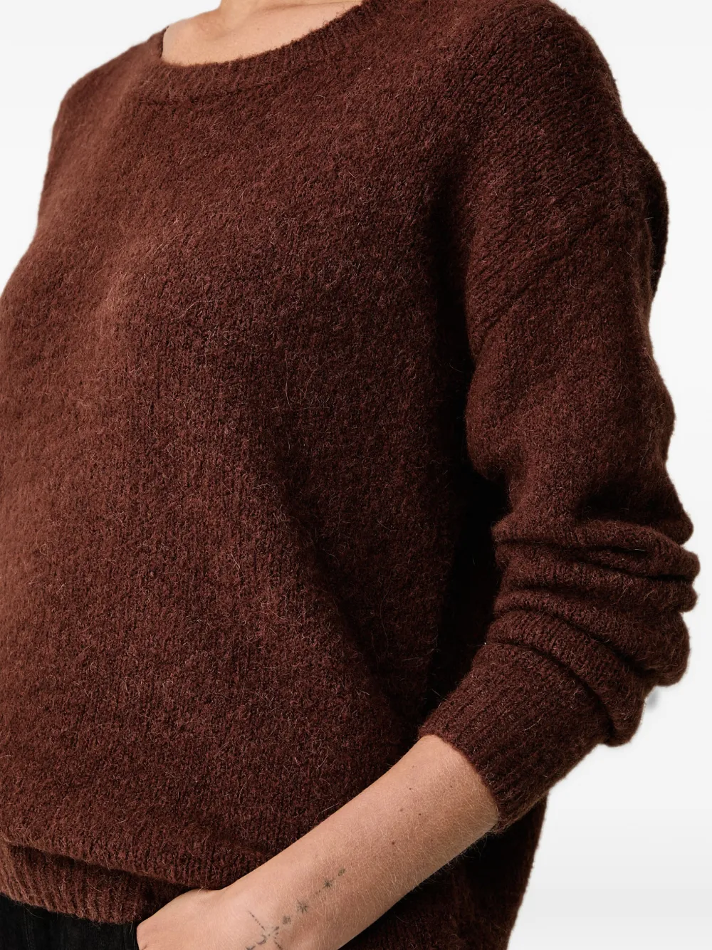 FRACOMINA logo-plaque sweater Bruin