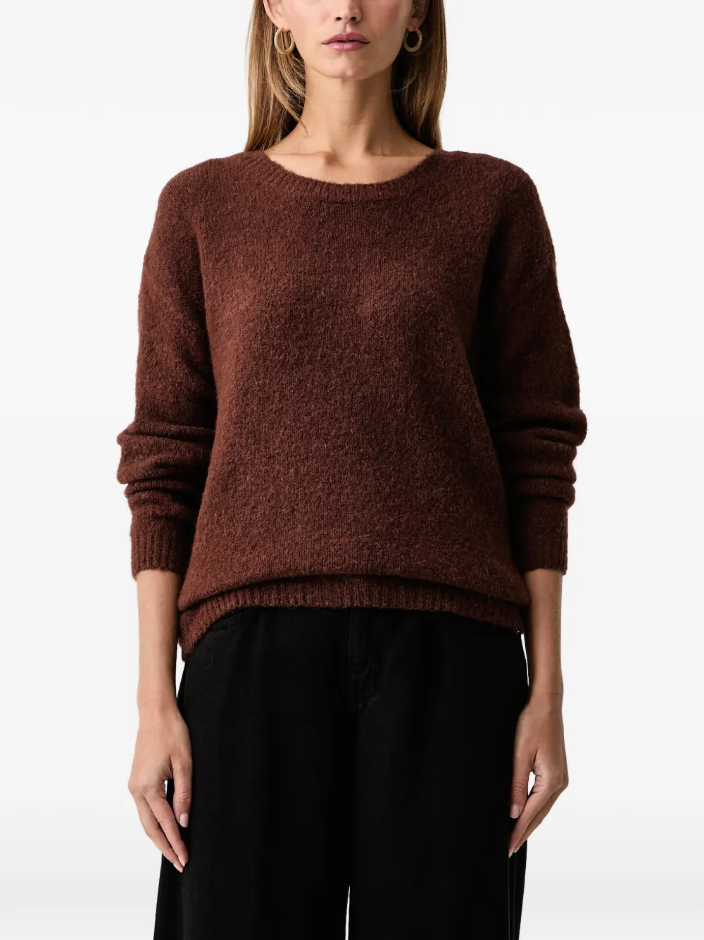 FRACOMINA logo-plaque sweater - Marrone