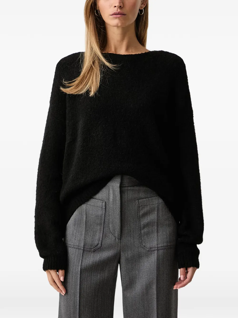 FRACOMINA brushed-knit sweater Zwart
