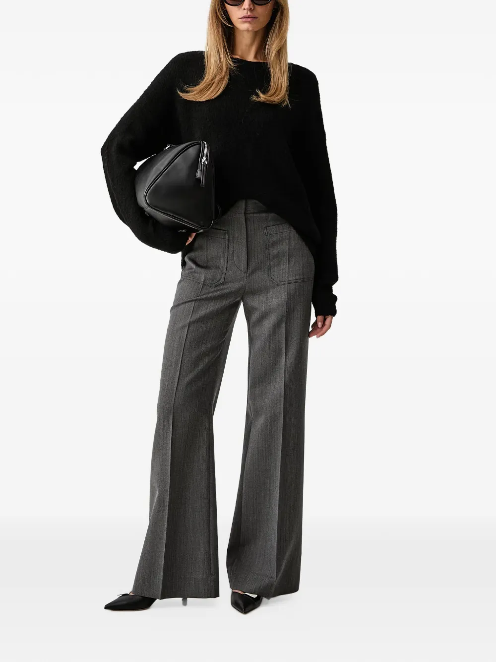 FRACOMINA brushed-knit sweater Zwart