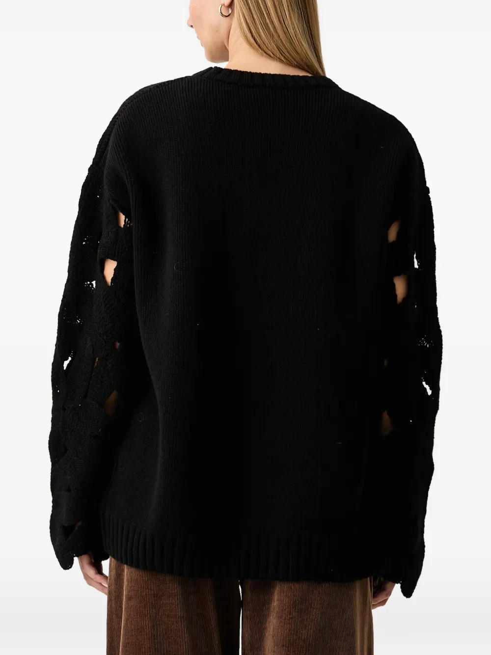 FRACOMINA cut-out chunky-knit cardigan Zwart