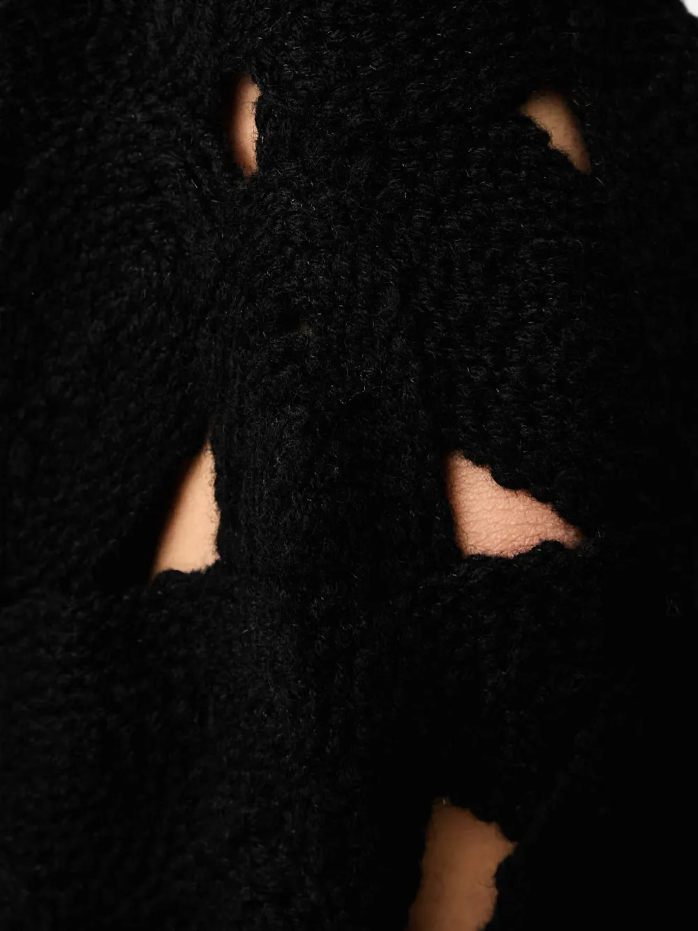 FRACOMINA cut-out chunky-knit cardigan Zwart