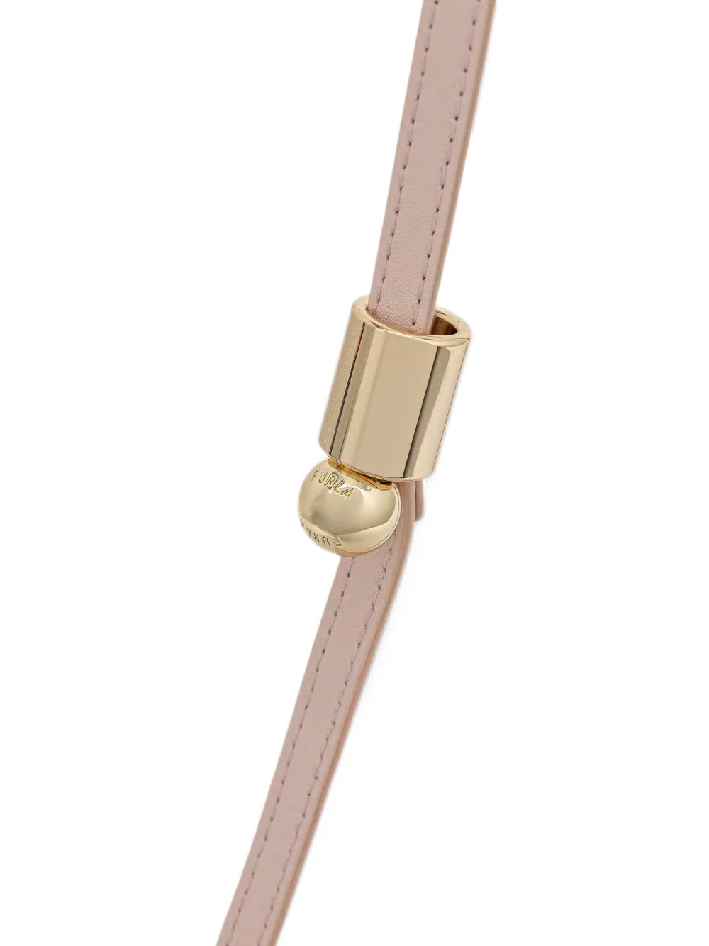 Furla small Moonstone crescent leather shoulder bag Roze