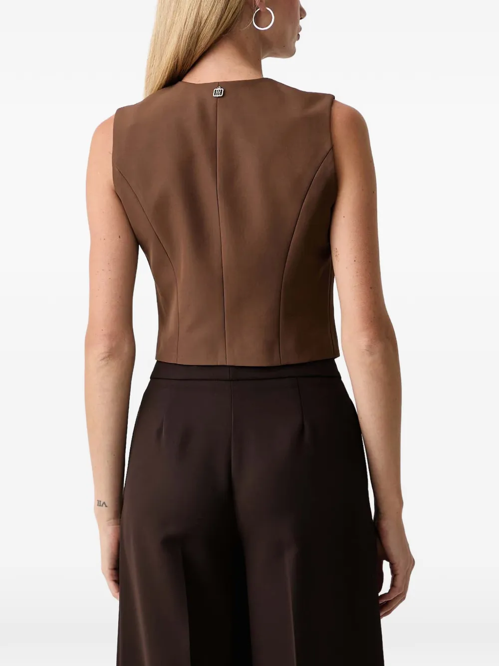 FRACOMINA V-neck waistcoat Bruin