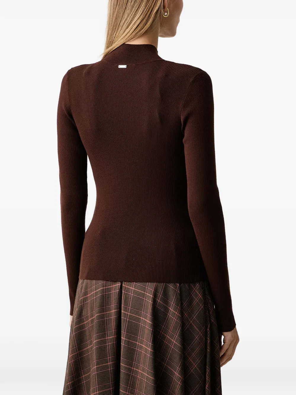 FRACOMINA turtleneck ribbed sweater Bruin