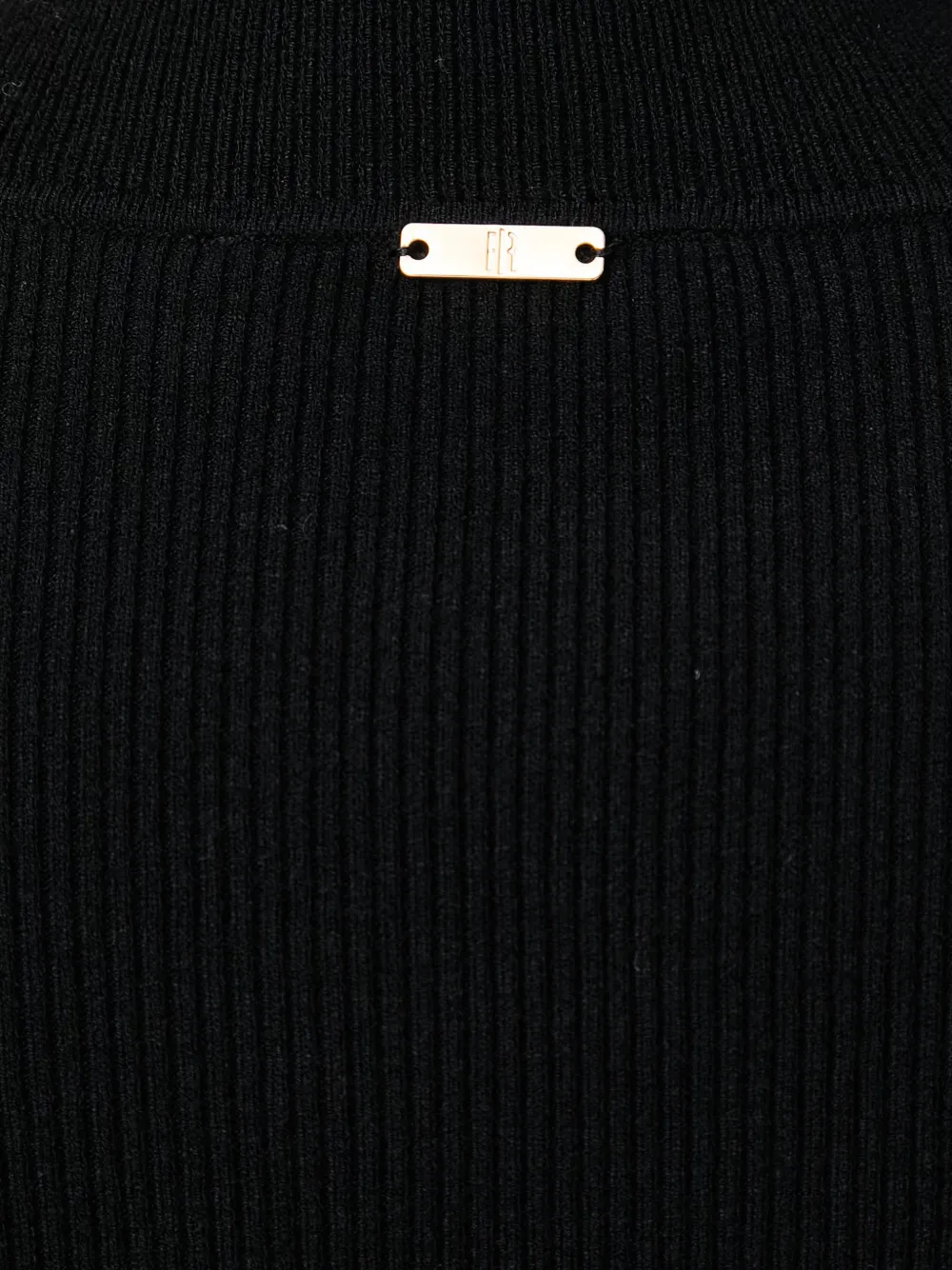 FRACOMINA button-detail ribbed-knit midi dress Zwart