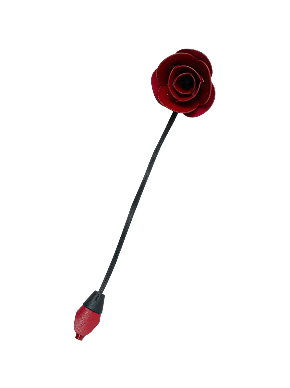 Furla Allegra rose-detail leather keyring charm Rood