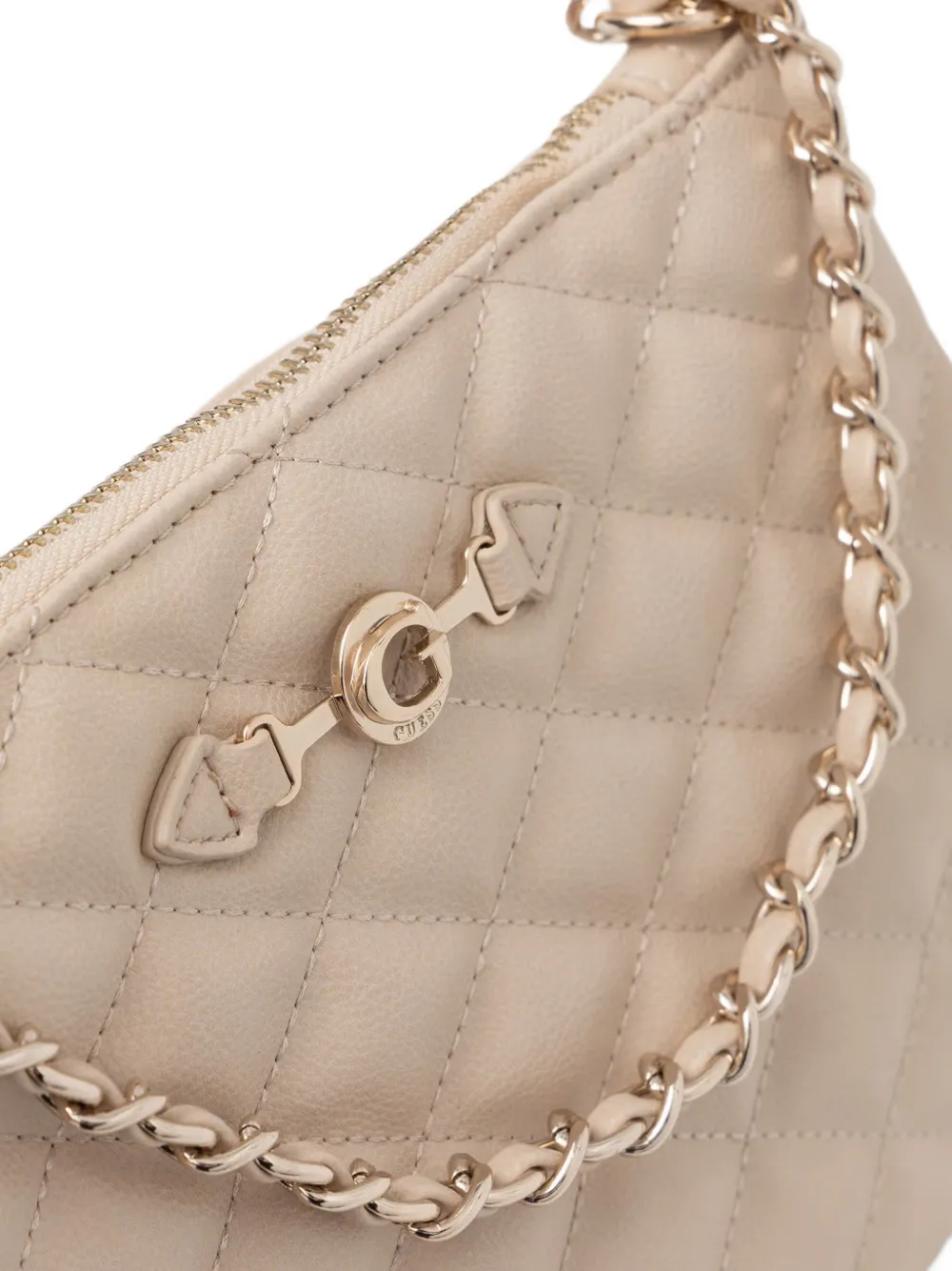 GUESS USA quilted logo-plaque tote bag Beige