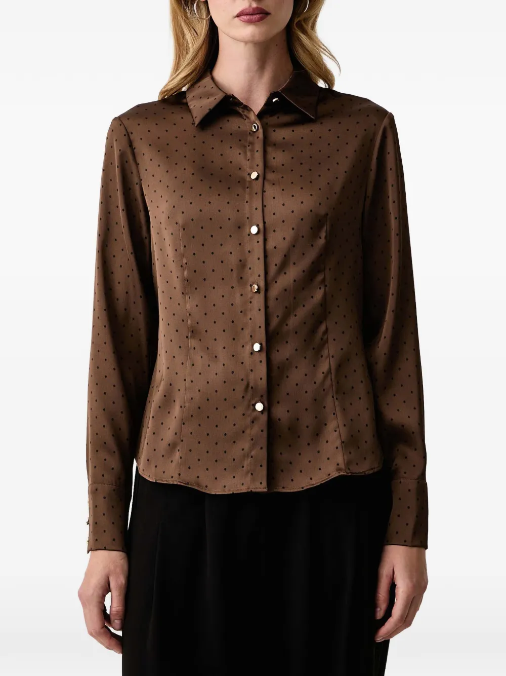 FRACOMINA polka-dot shirt Bruin