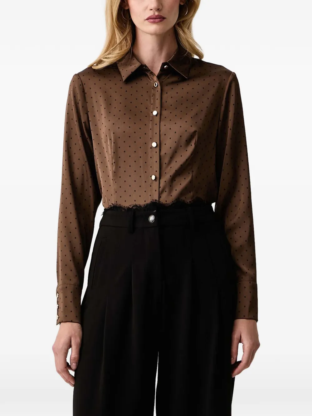 FRACOMINA polka-dot shirt Bruin