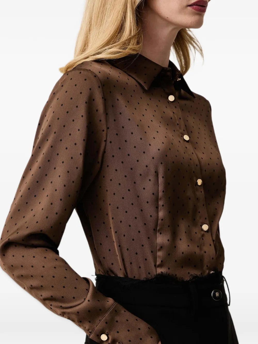 FRACOMINA polka-dot shirt Bruin
