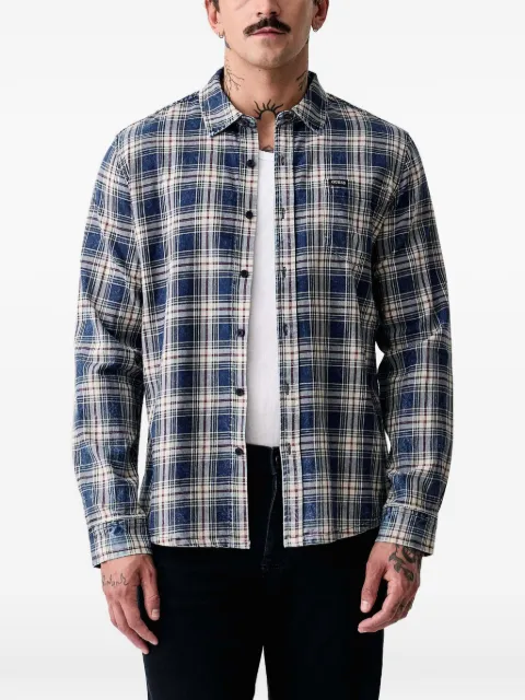 GUESS USA check-print chest-pocket shirt
