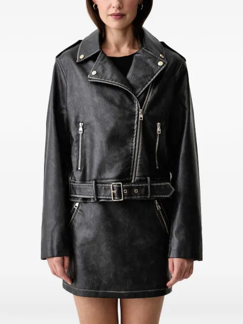 Gaudi belted biker jacket
