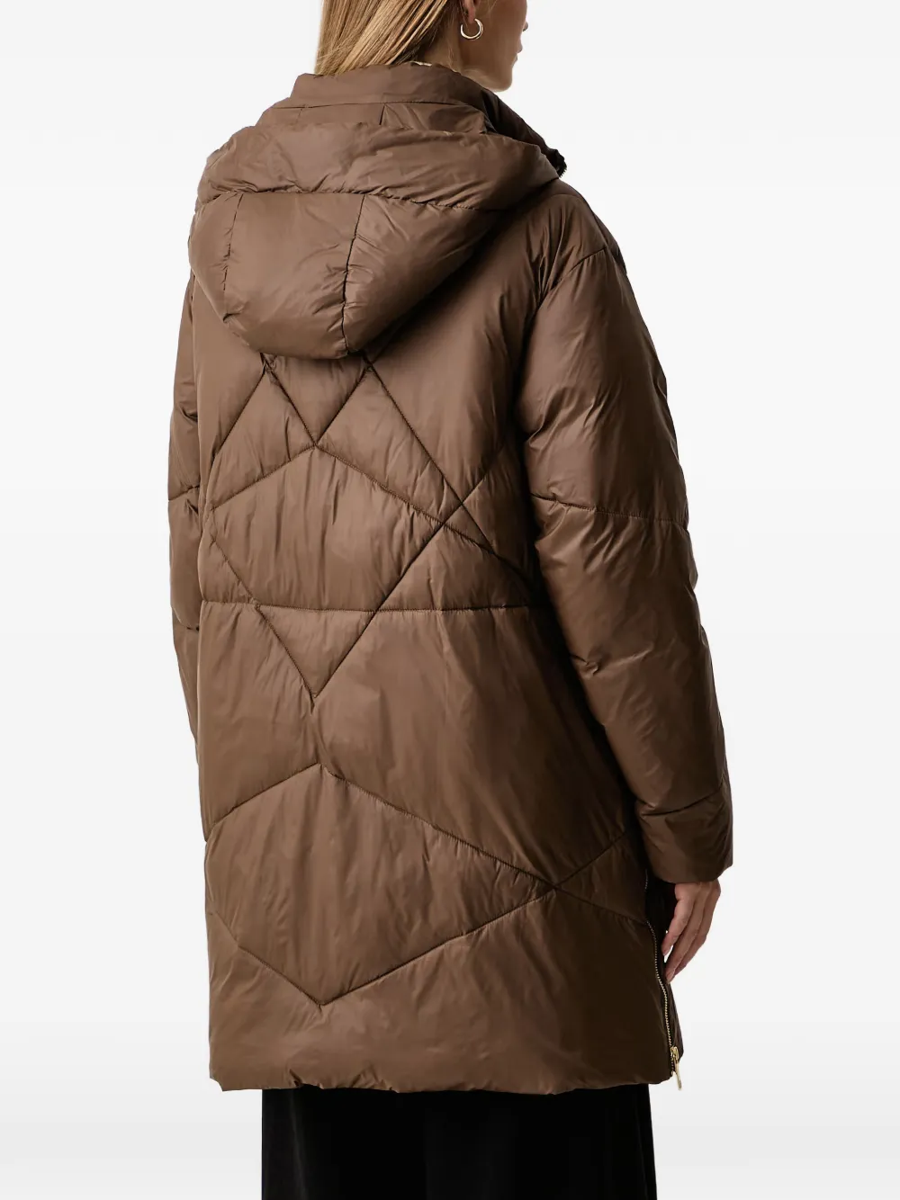 FRACOMINA quilted hooded puffer jacket Bruin