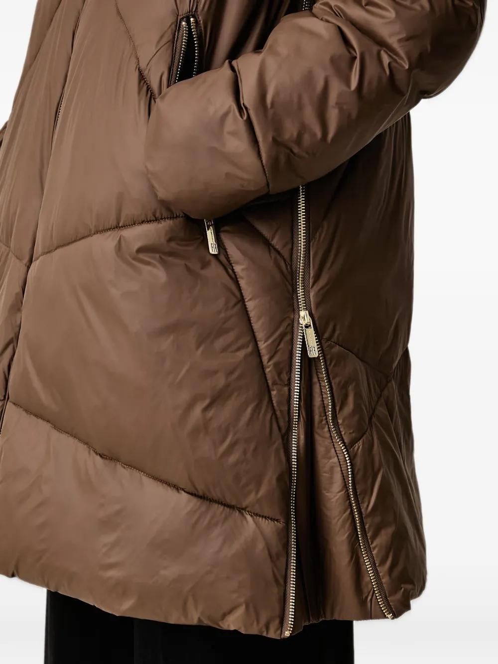 FRACOMINA quilted hooded puffer jacket Bruin