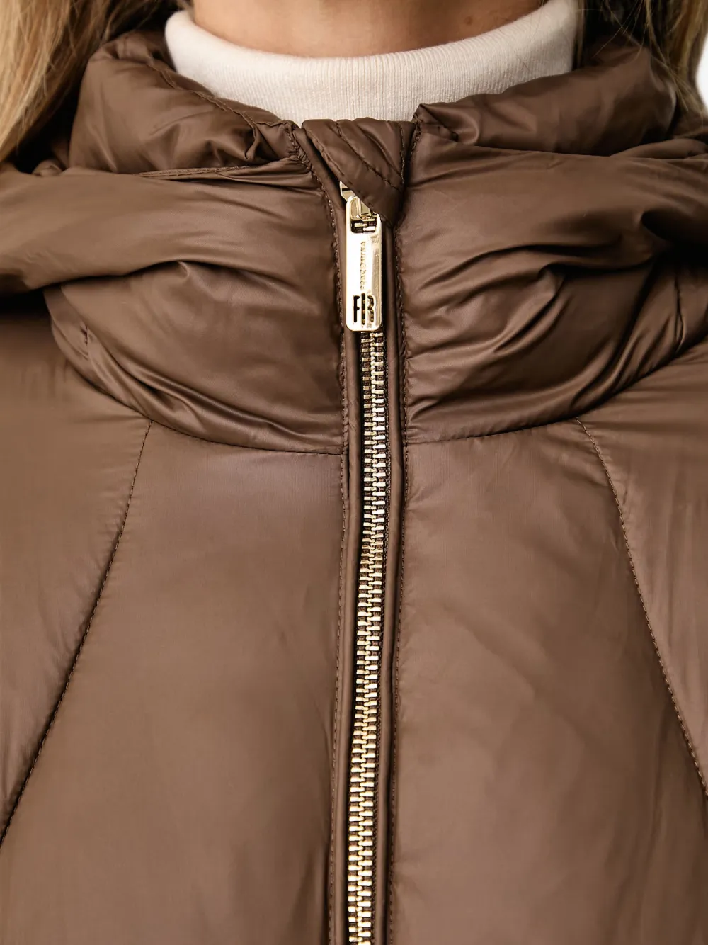 FRACOMINA quilted hooded puffer jacket Bruin