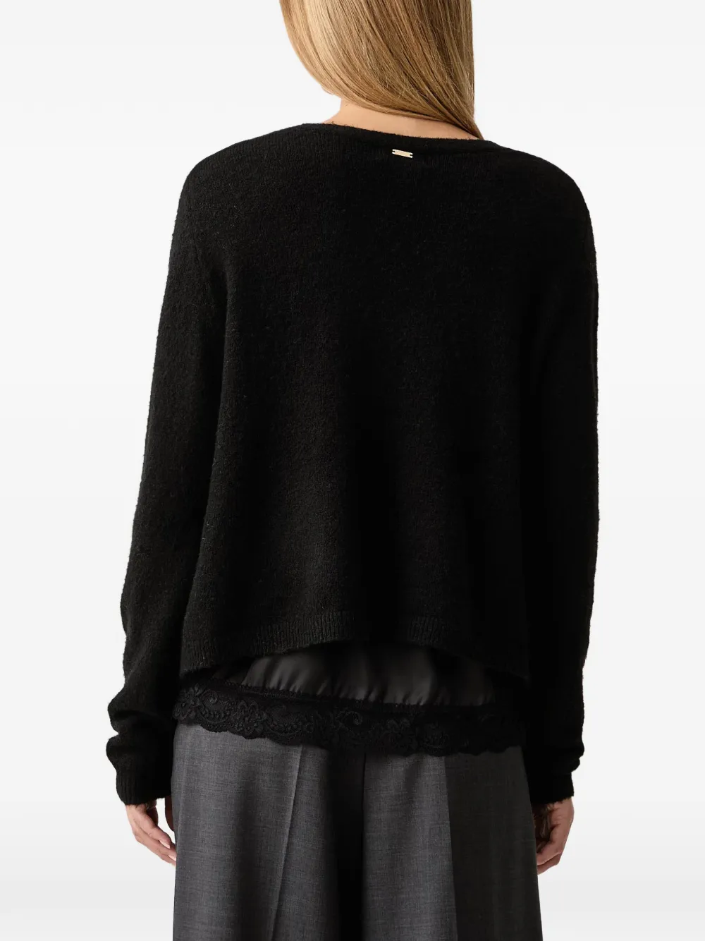 FRACOMINA V-neck button-up cardigan Zwart