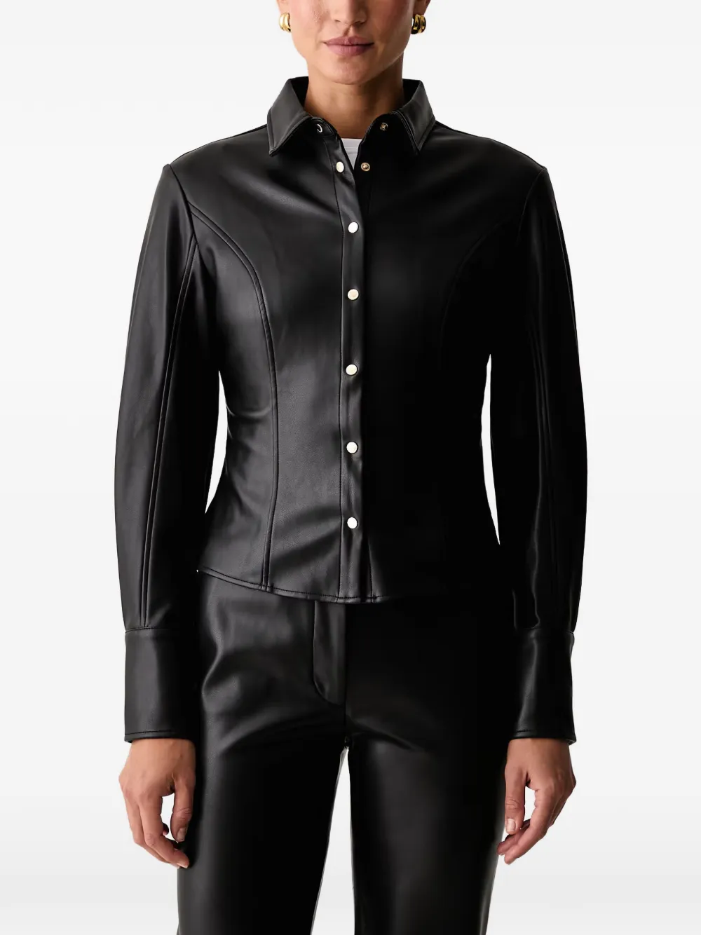 FRACOMINA button-up shirt Zwart