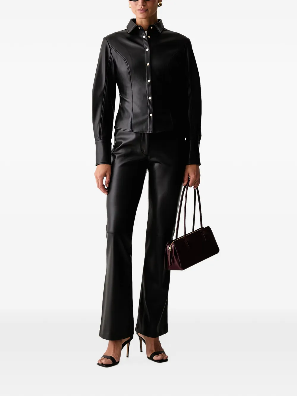 FRACOMINA button-up shirt Zwart