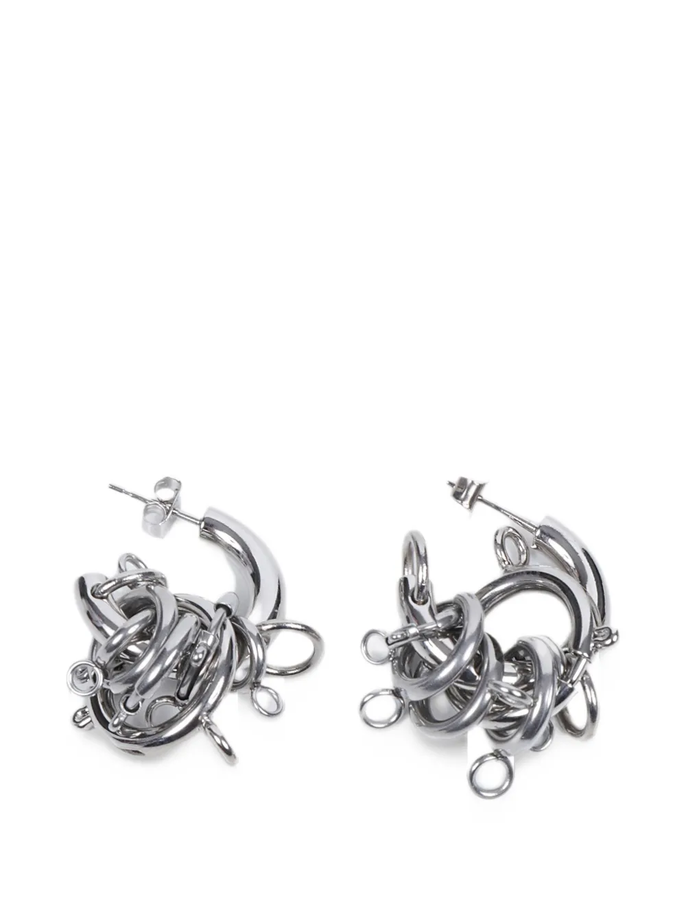 Justine Clenquet Jay multi-hoop earrings - Argento
