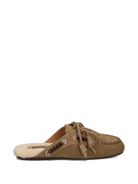 Bibi Lou Violetta bead-embellished whipstitch mules