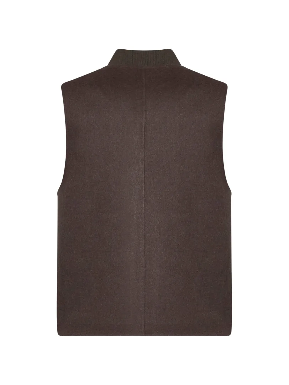 D4.0 ribbed-collar sleeveless wasitcoat Bruin